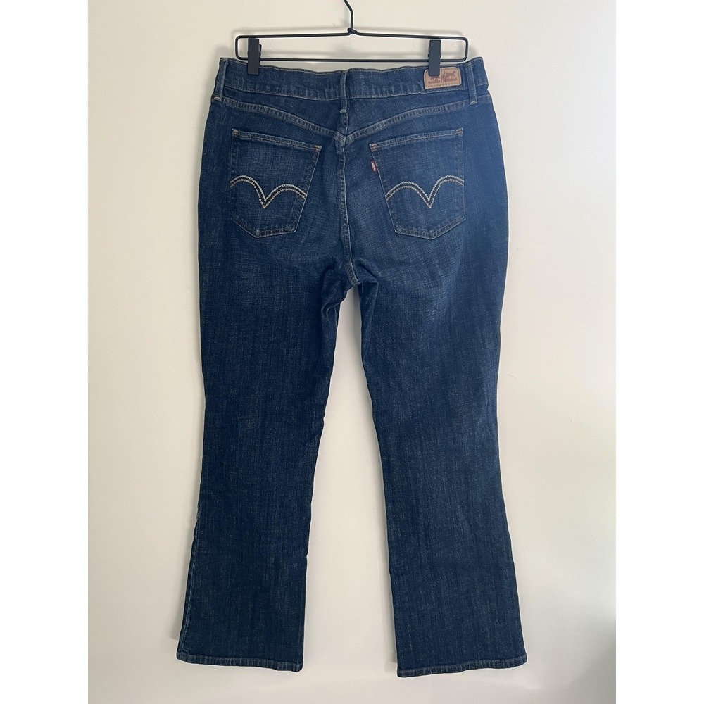 Levis 515 Bootcut Jeans Womens 14 Blue Dark Wash Denim High Rise Classic Western